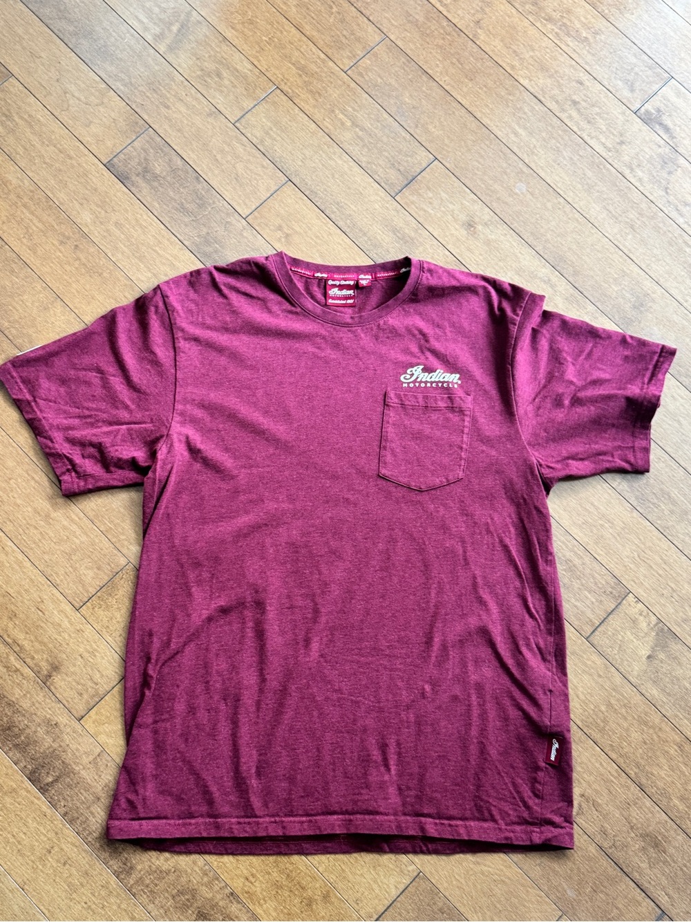 Indian Motorcycle Co. "Since 1901" Graphic Pocket Tee - Heather Maroon Large